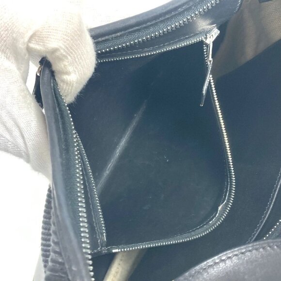 HERMES Trim 31 Trim 31 bag Shoulder Bag straw / Leather Black/SilverHardware - Picture 10 of 15